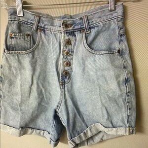 Women's Light Blue Denim Athletic Shorts